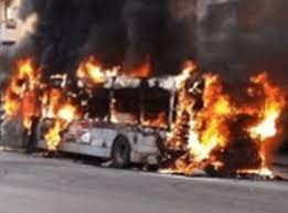 Autobus a fuoco
