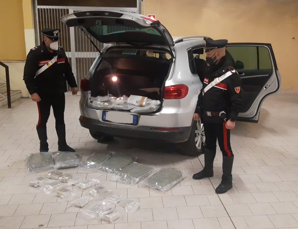 Venti Kg di droga sequestrata e tre arresti ad Anzio