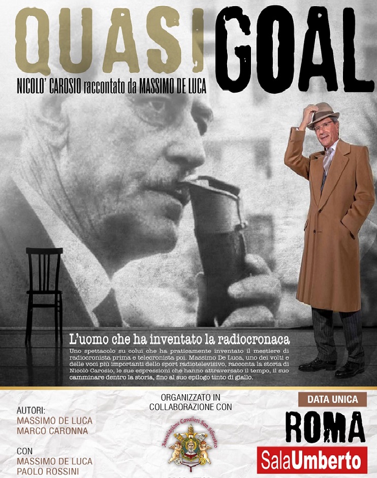 Quasi gol, lunedì 2 maggio alla Sala Umberto