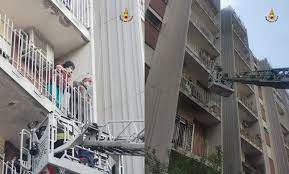 Incendio in una palazzina