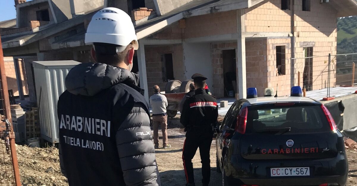 Settore edile sotto la lente dei Carabinieri
