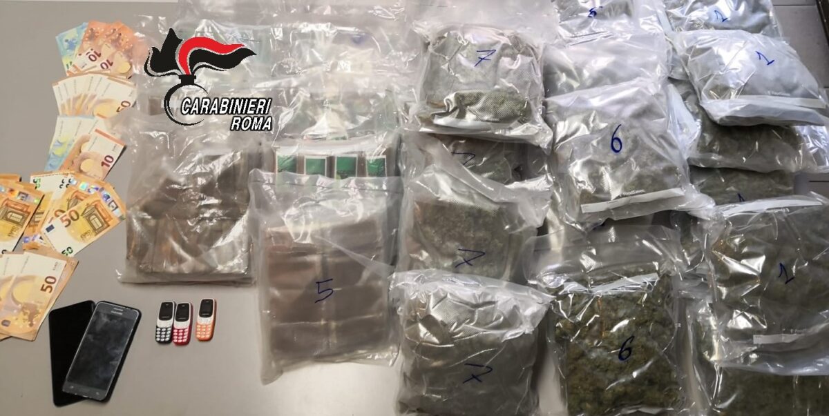 Maxi sequestro di sostanze stupefacenti a Morena