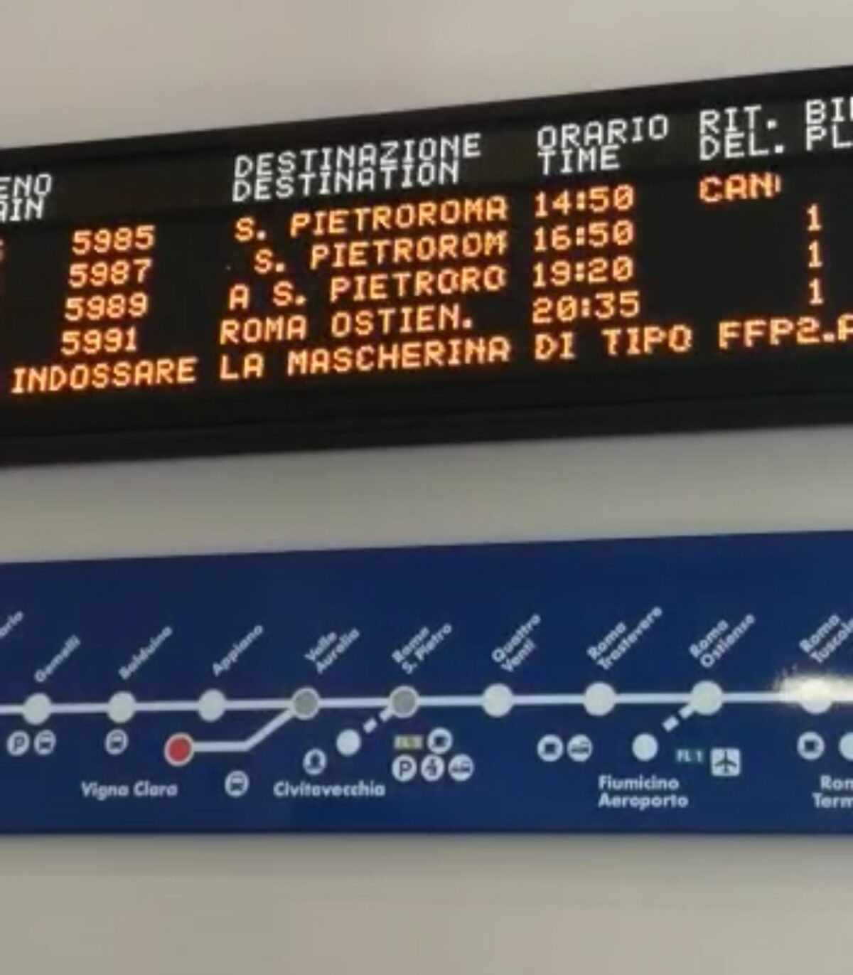 Stazione di Vigna Clara già zoppicante