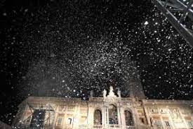 La neve sul colle Esquilino