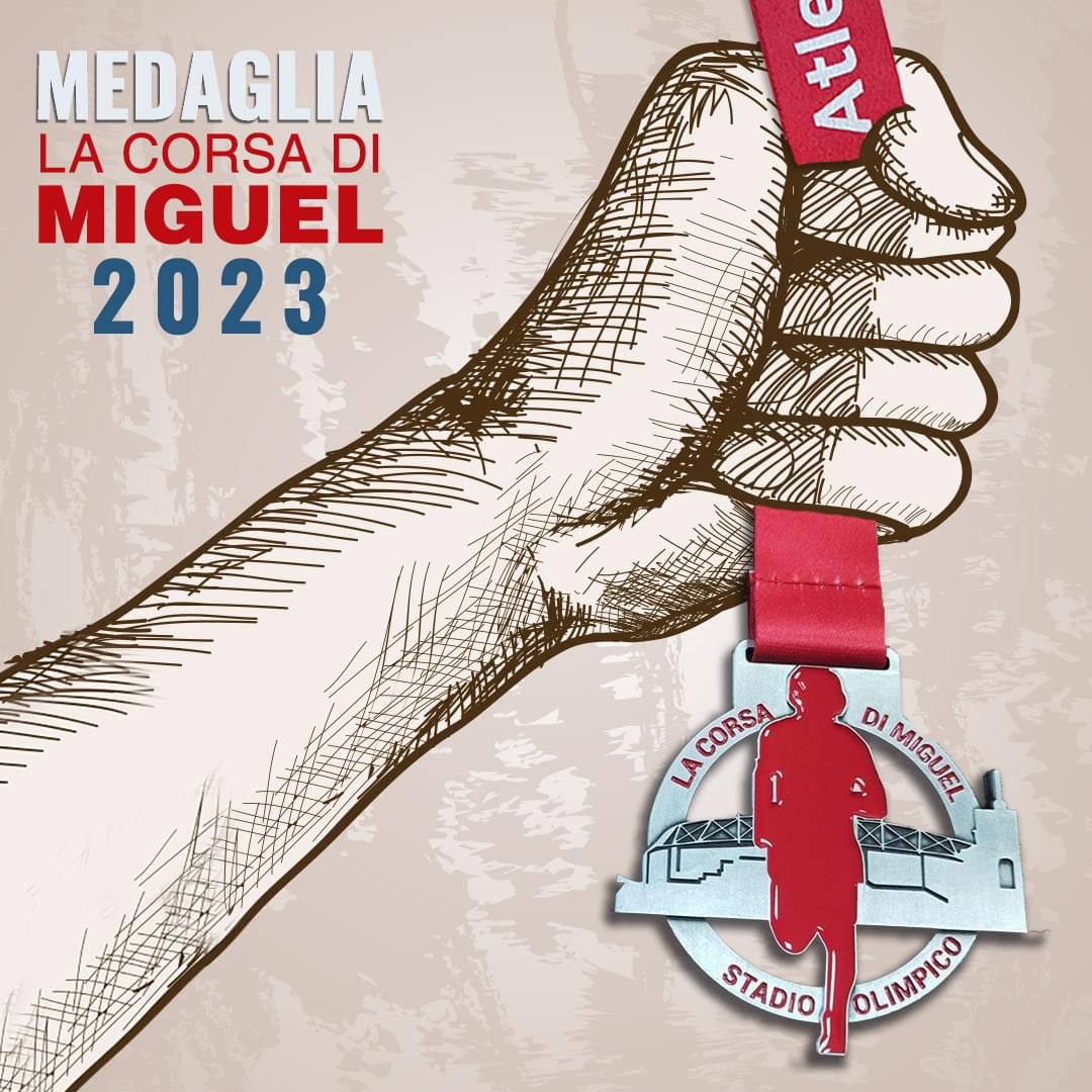 Medaglia con omaggio allo stadio Olimpico per la Corsa di Miguel