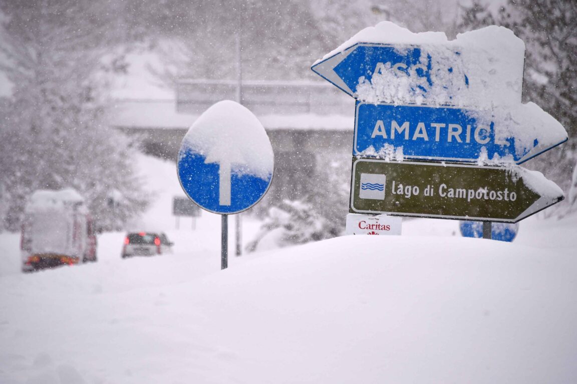 Sindaco Amatrice 1 metro neve