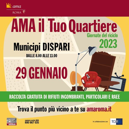 Domenica 29 gennaio raccolta