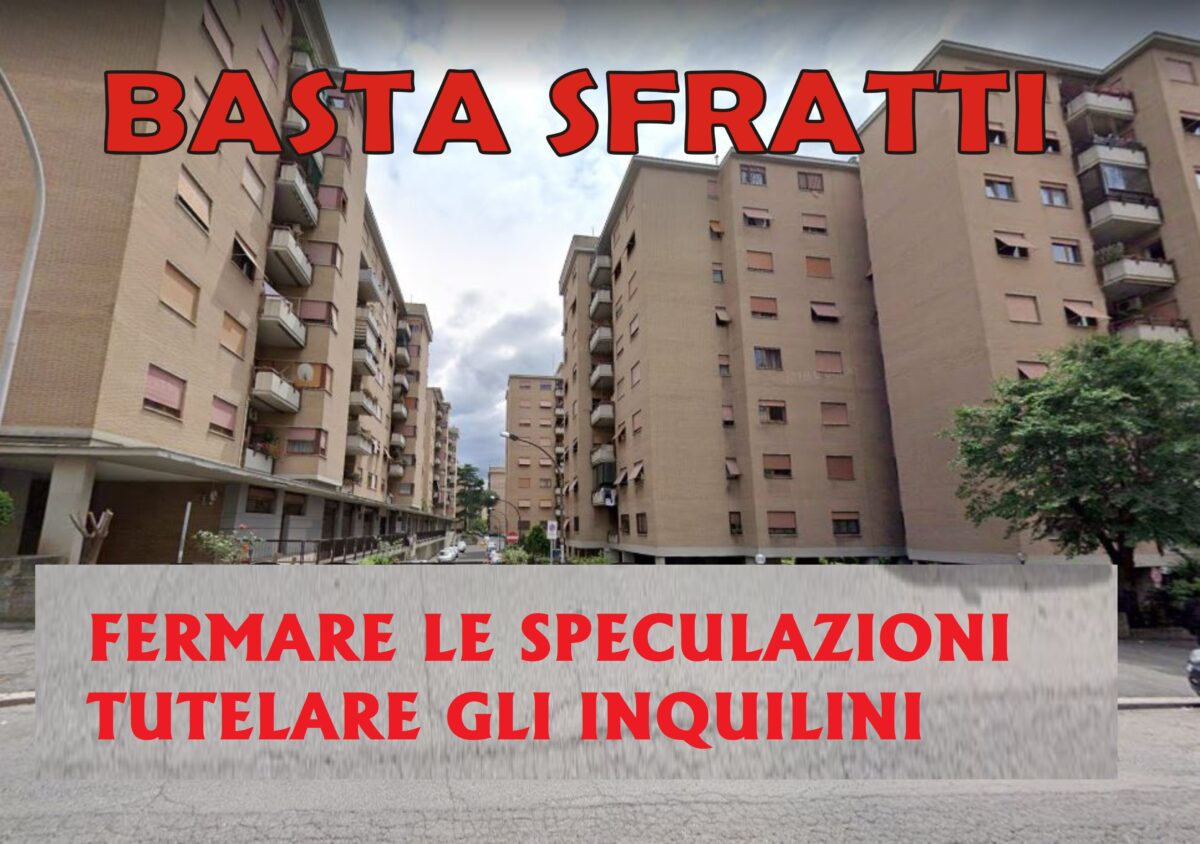 Unione inquilini contro sfratti