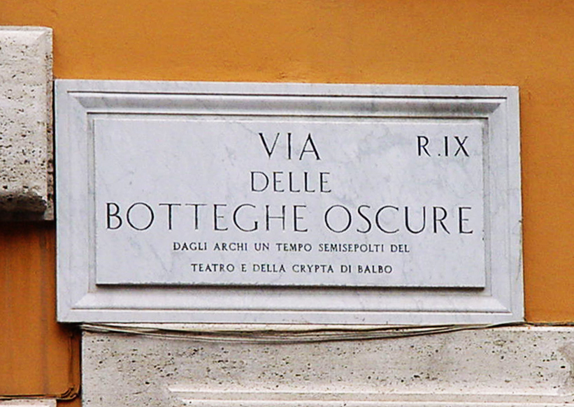 esplosione via botteghe oscure