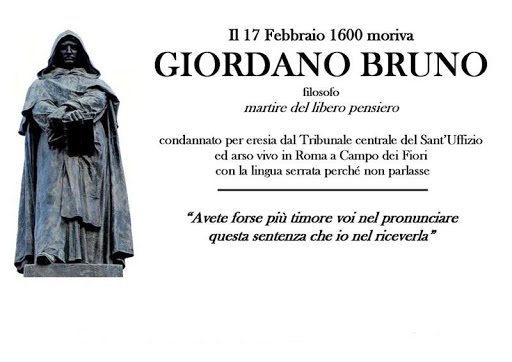 Arso vivo Giordano Bruno