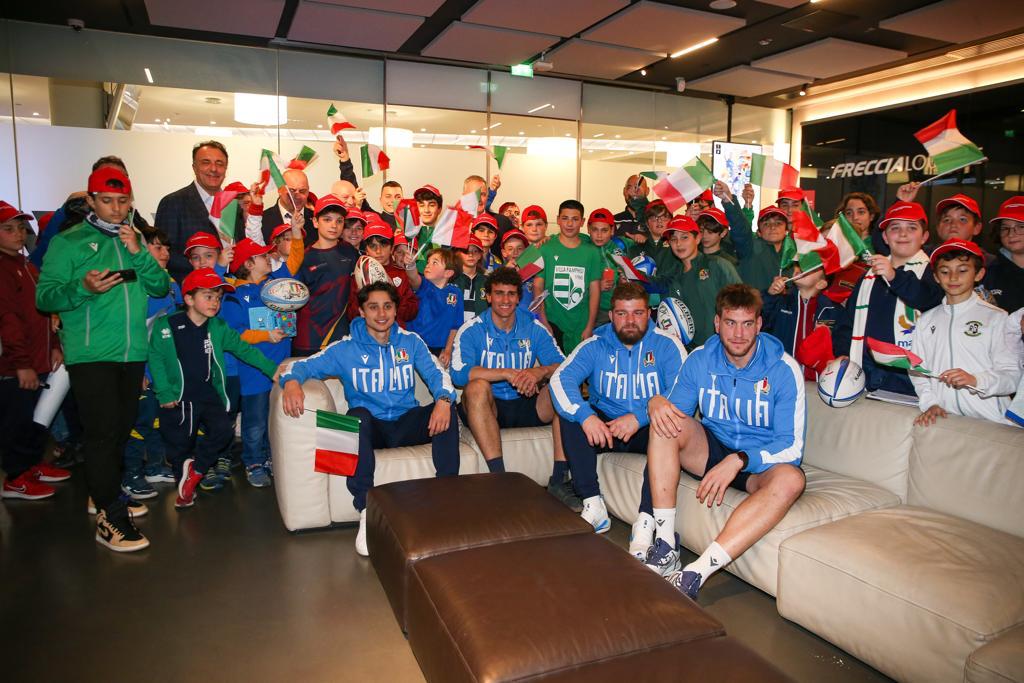 Gli azzurri del rugby nella Capitale