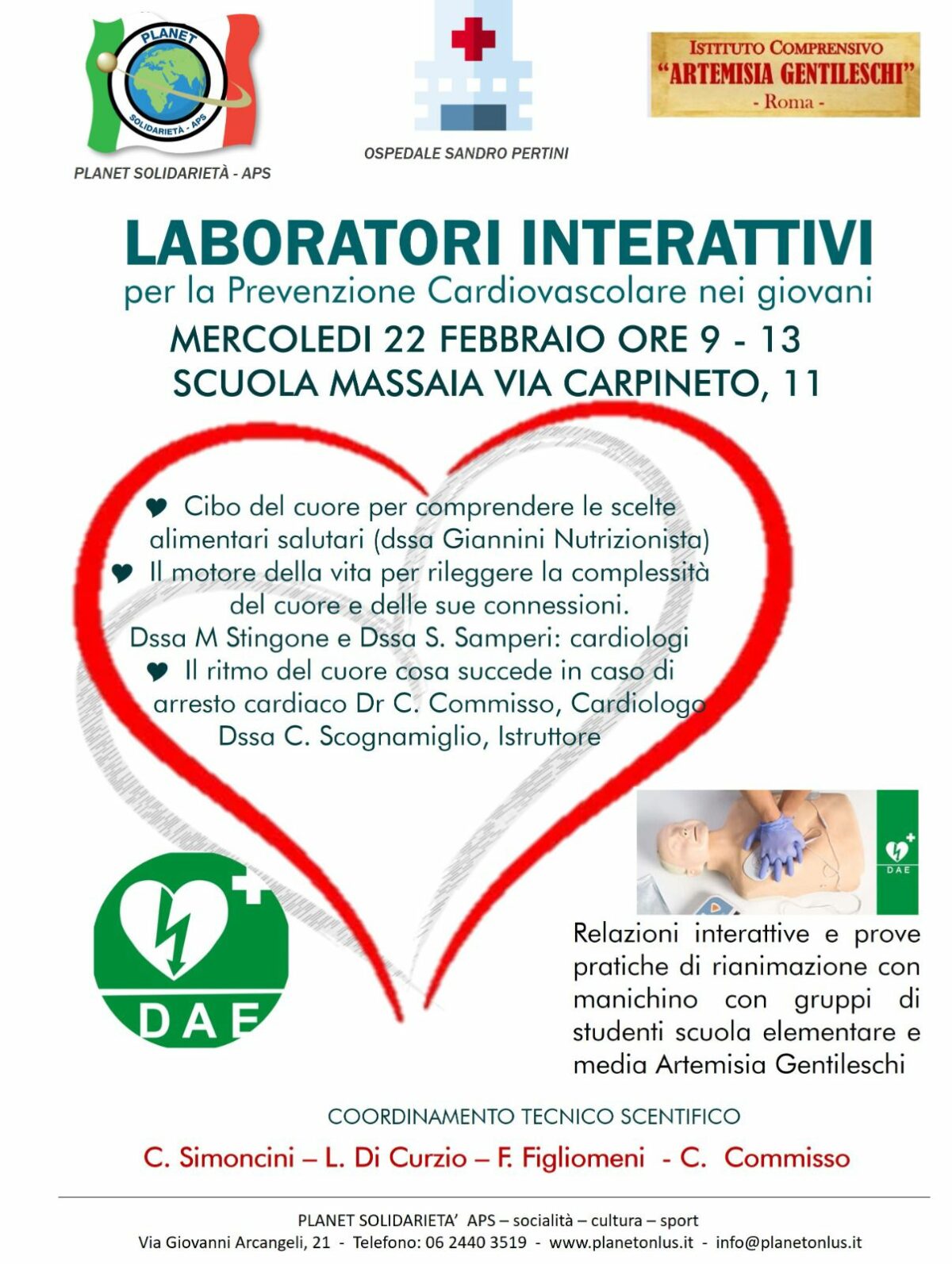 Al Pertini riprendono le attività di Planet Solidarietà