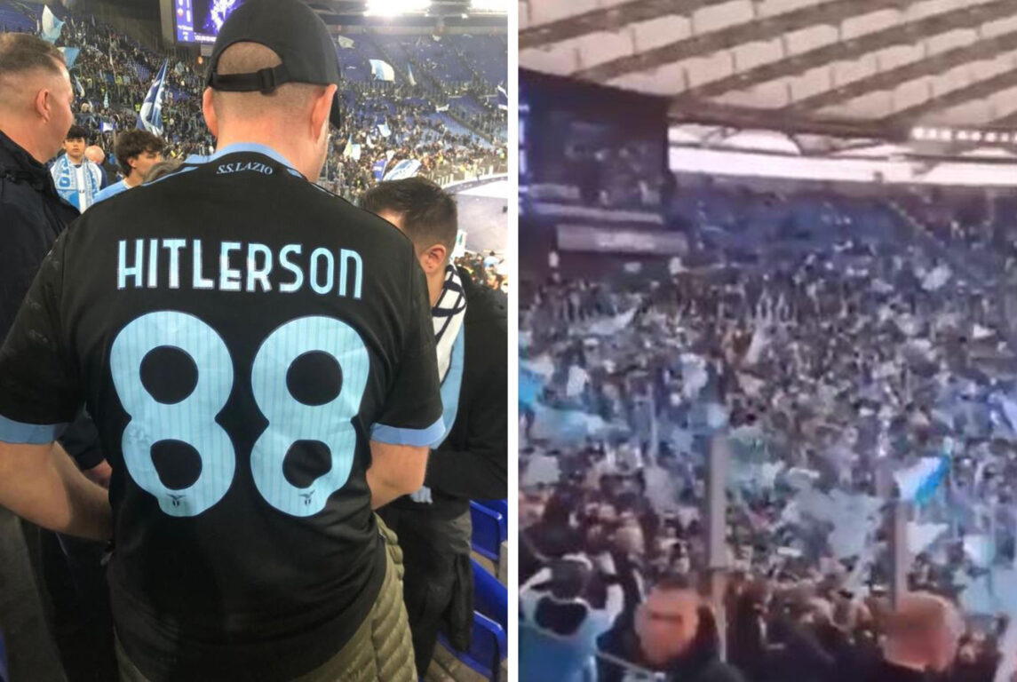 Tedesco il tifoso con la maglia Hitlerson 88 al derby
