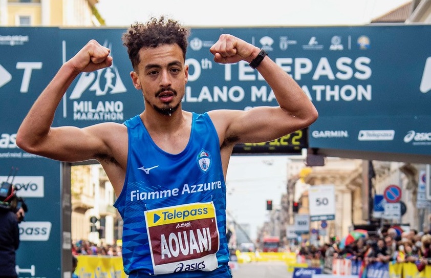 Iliass Aouani alla Roma Appia Run