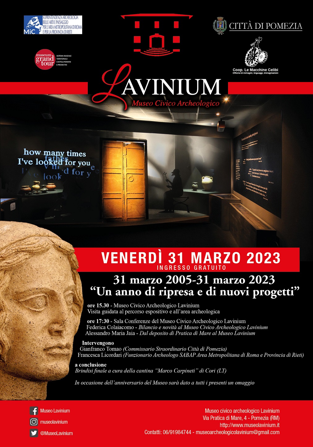 Il Museo civico archeologico Lavinium diventa maggiorenne