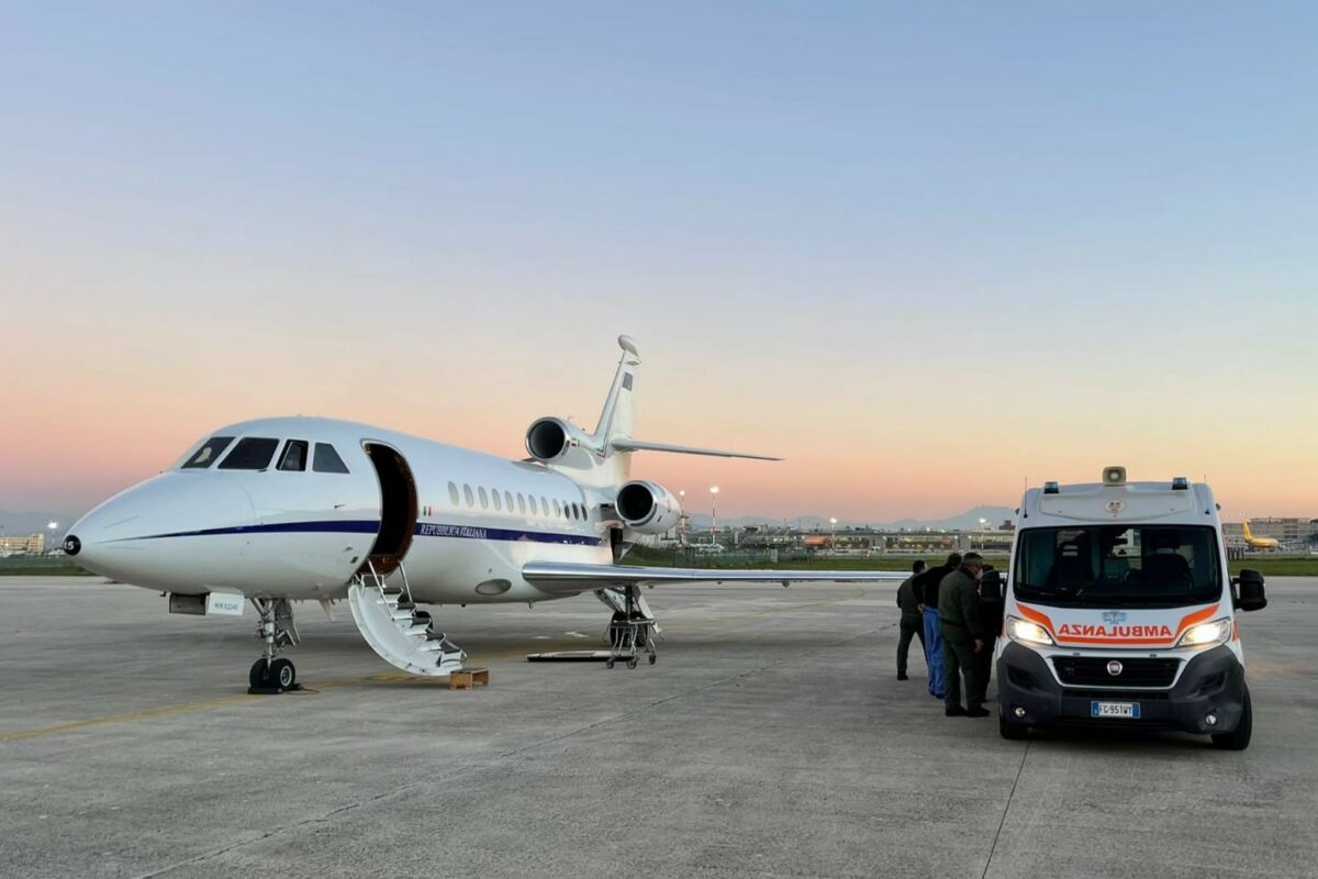 Volo salvavita Cagliari Roma
