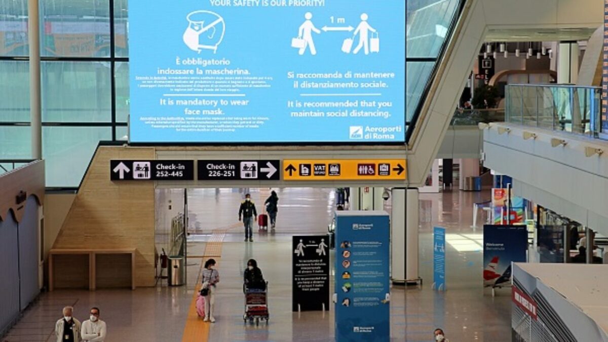 Aeroporto fi Fiumicino pieno