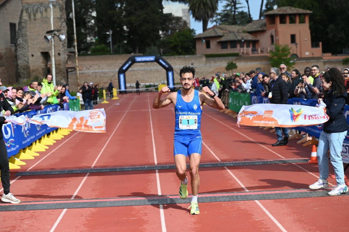 Iliass Aouani trionfa alla Roma Appia Run