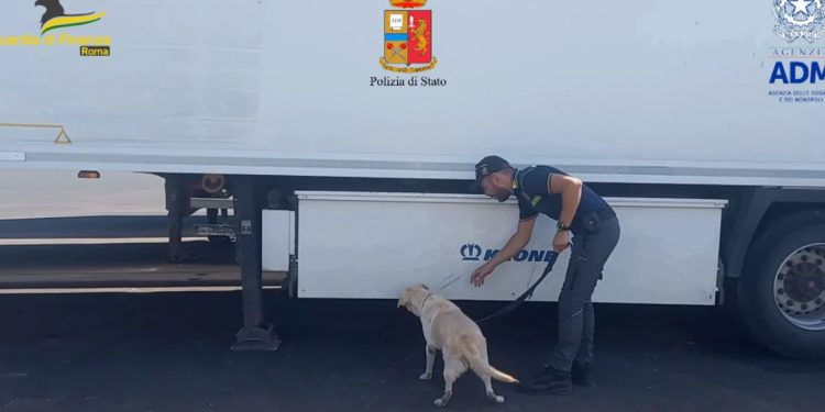 Civitavecchia tir trasportava