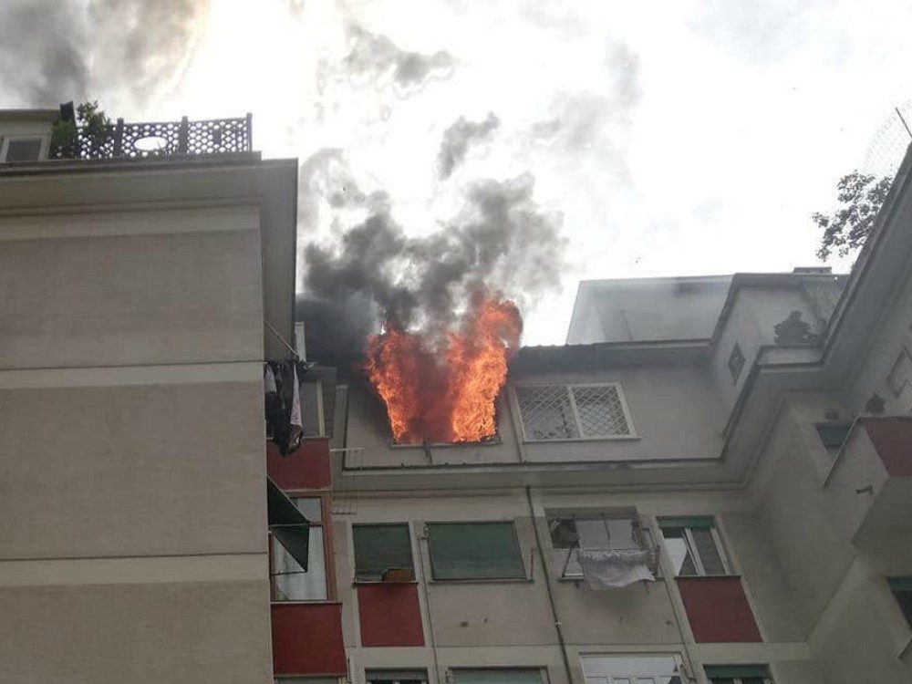 Incendio appartamento