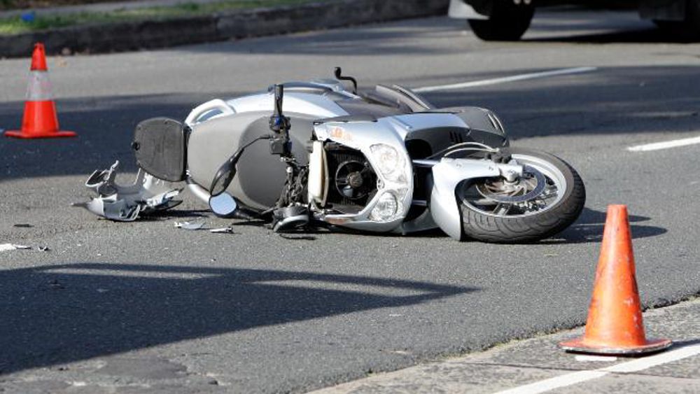 Scontro auto moto a Roma