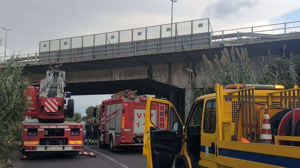 Lavori al viadotto fiumicino