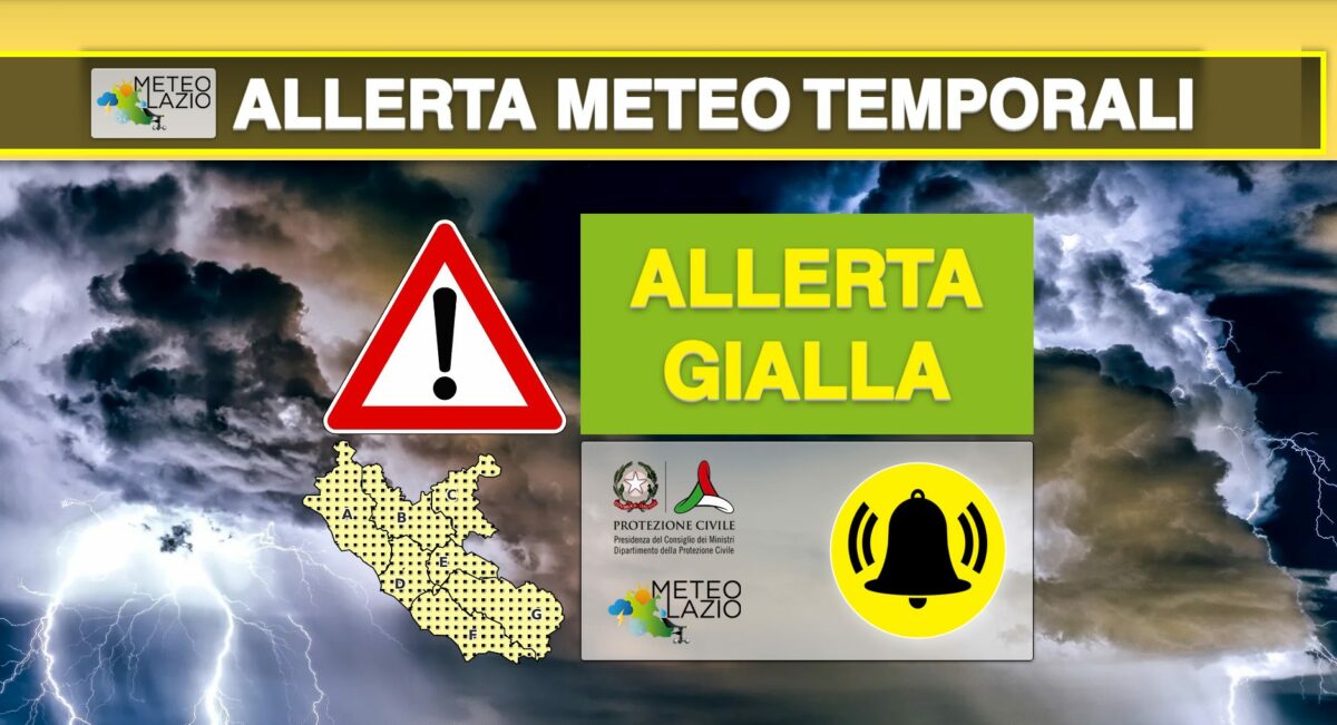 Allerta gialla meteo Lazio