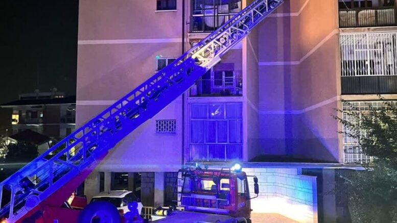 Appartamento in fiamme
