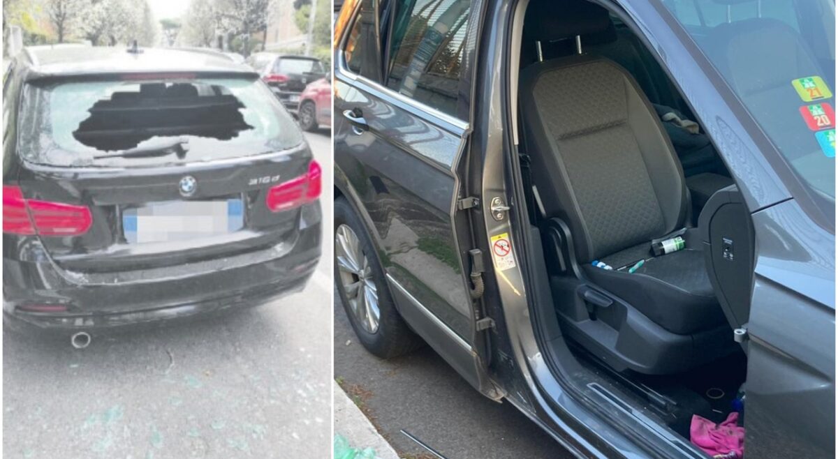 Smontate auto a Villa Bonelli