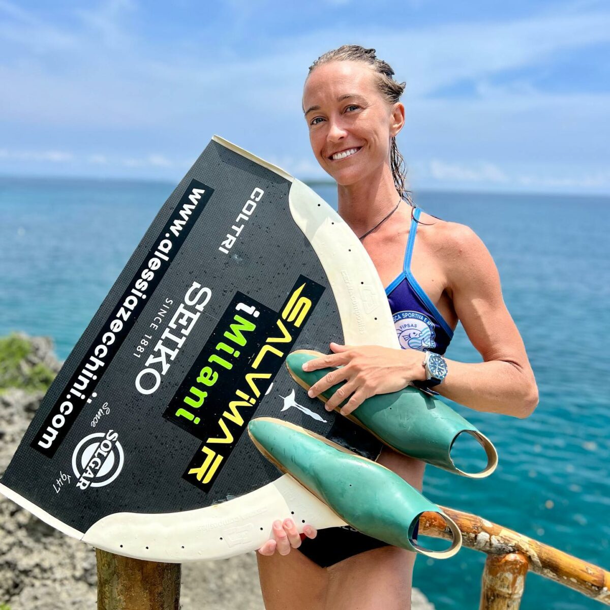 Alessia Zecchini a -123 metri: record del mondo a Comtes island