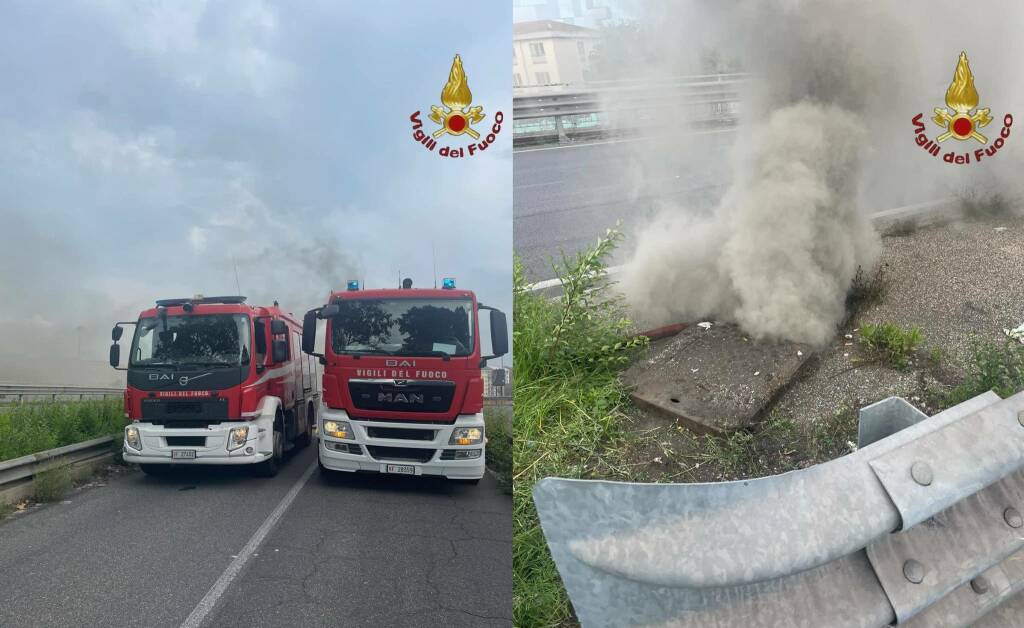 Incendio su via tiburtina