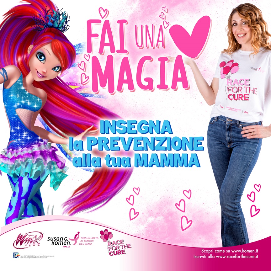 Komen Italia e Winx per la prevenzione