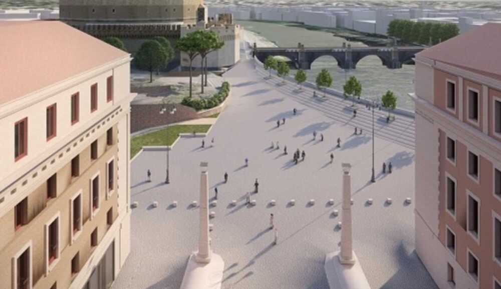 Giubileo parte cantiere Piazza Pia
