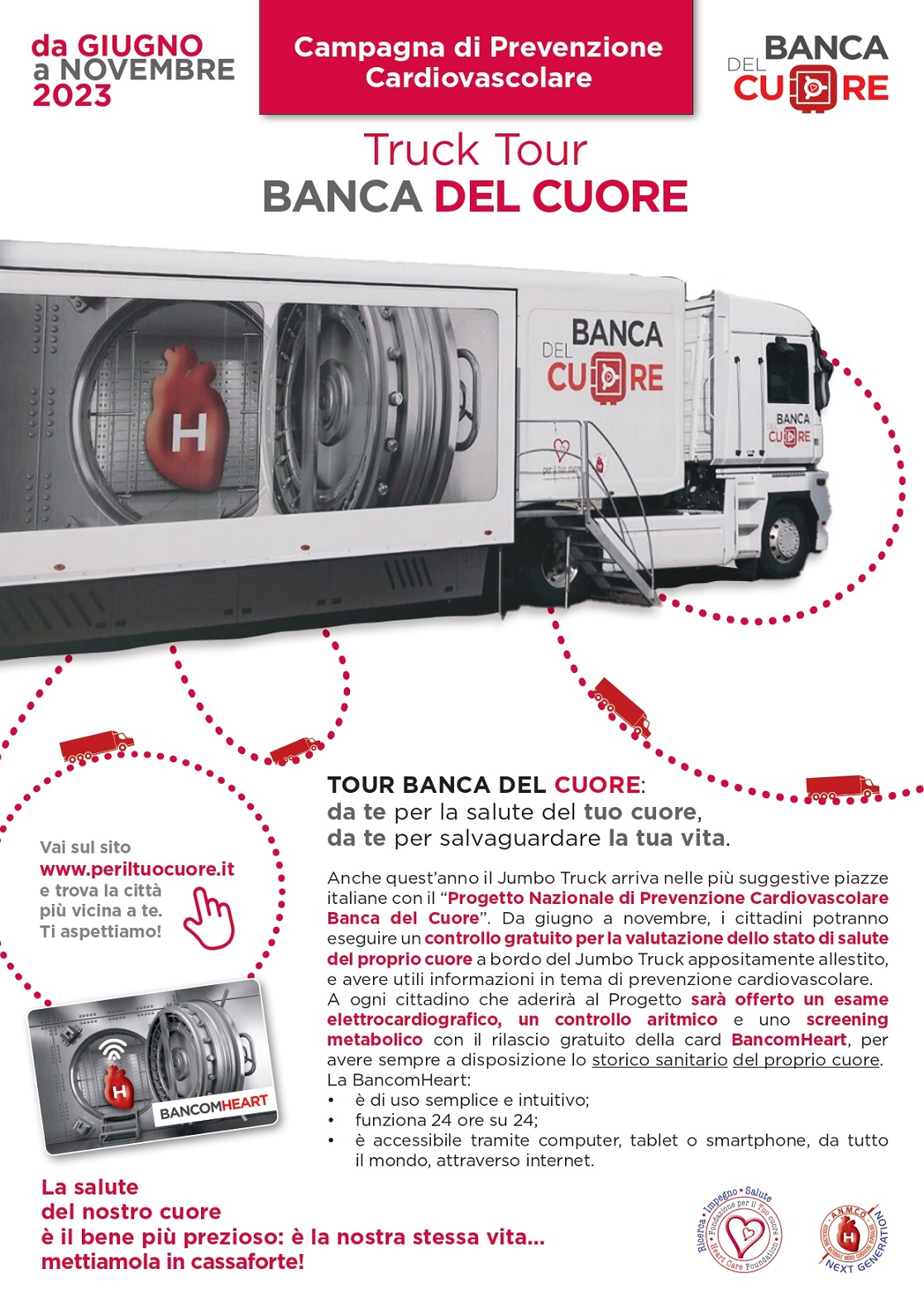 Truck Tour Banca del Cuore 2023 dal 7 al 9 luglio