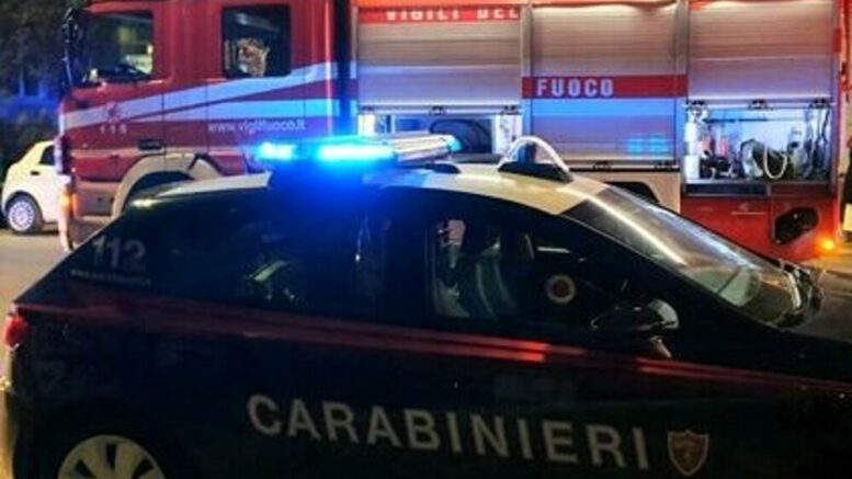 Incendio autosalone di Marino
