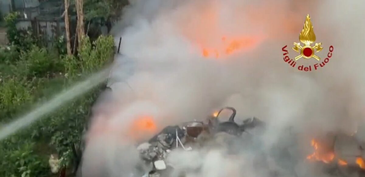 Fiamme alte a Ponte Mammolo questa notte