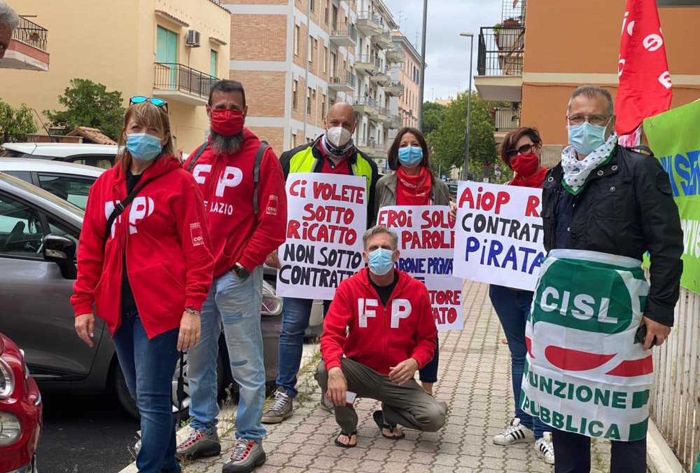 Lavoratori in sciopero a Roma
