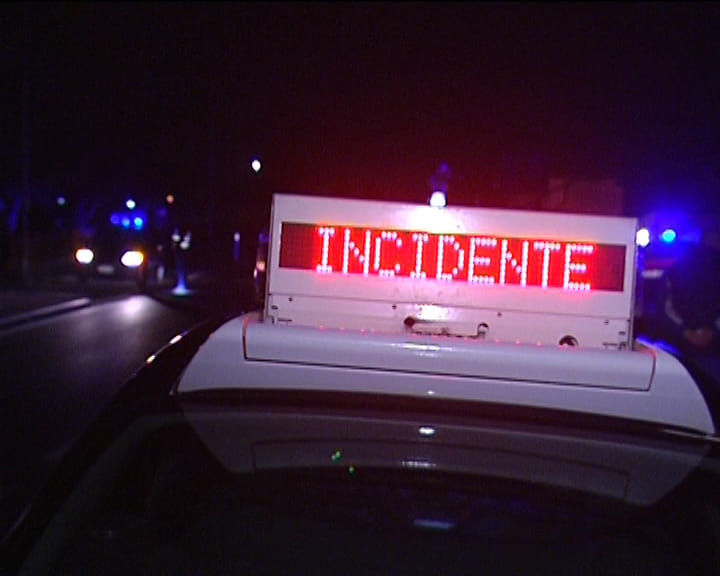 Incidente in moto nella notte