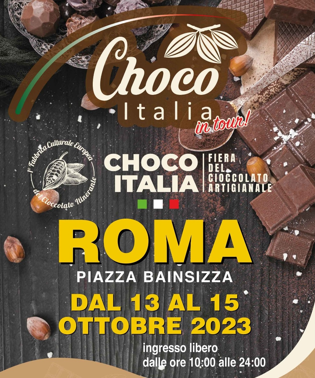 Choco Italia a Piazza Bainsizza dal 13 al 15 ottobre