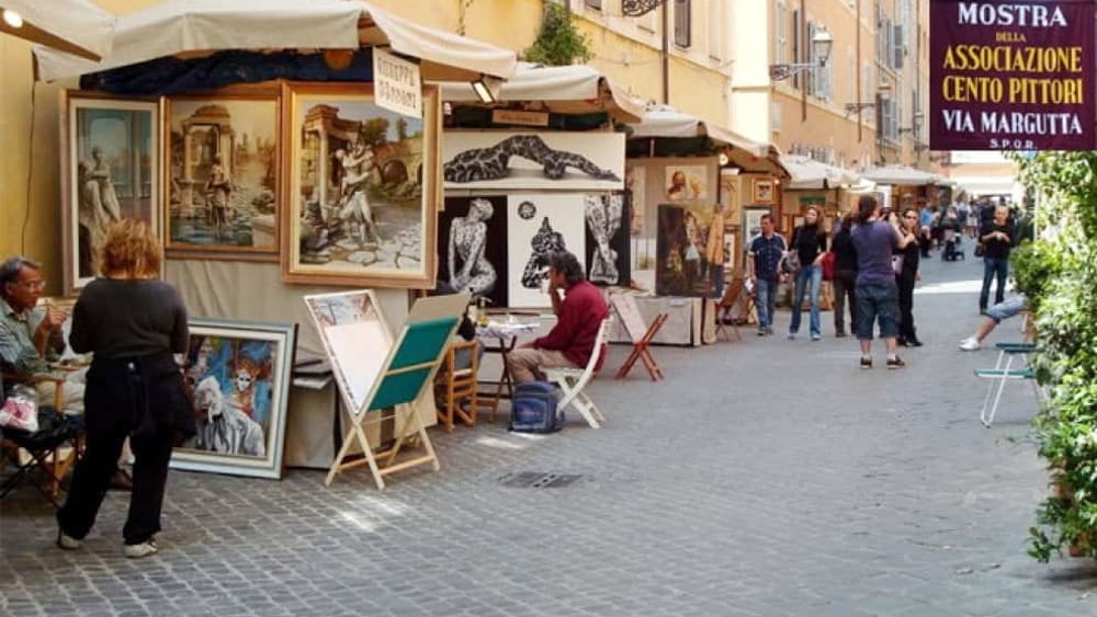 Cento pittori a via margutta