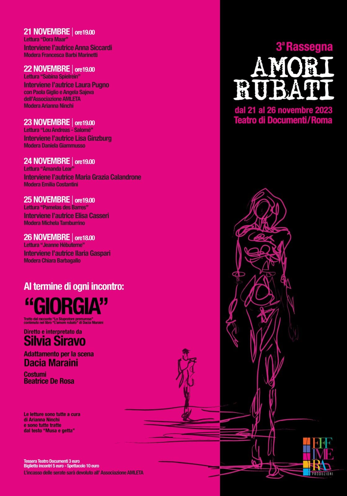 Giorgia di Dacia Maraini al Teatro di Documenti dal 21 al 26 novembre