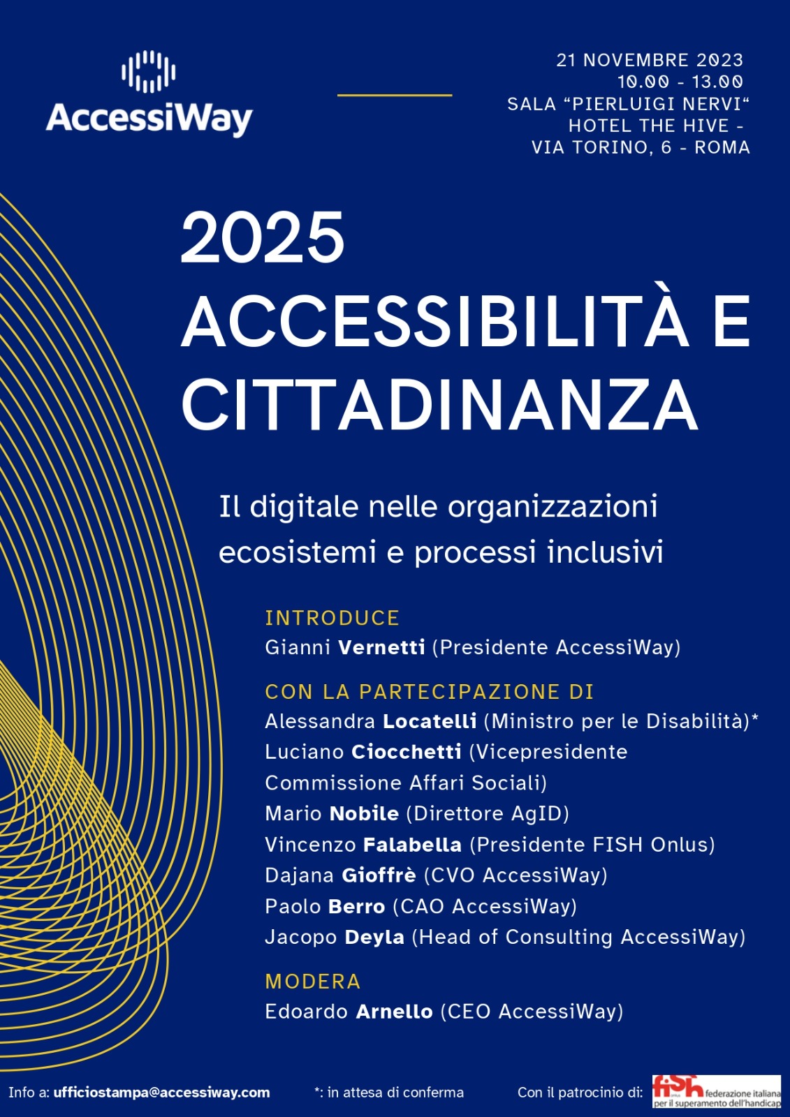 Workshop su accessibilità digitale il 21 novembre a Roma