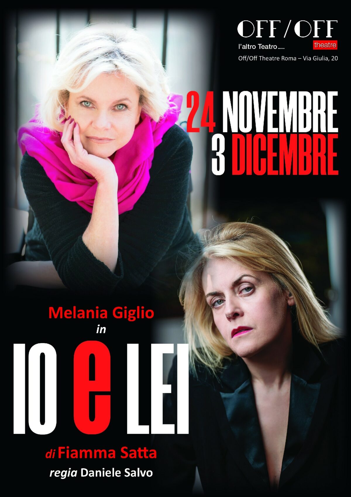 “Io e Lei”, all’OFF/OFF Theatre dal 24 novembre