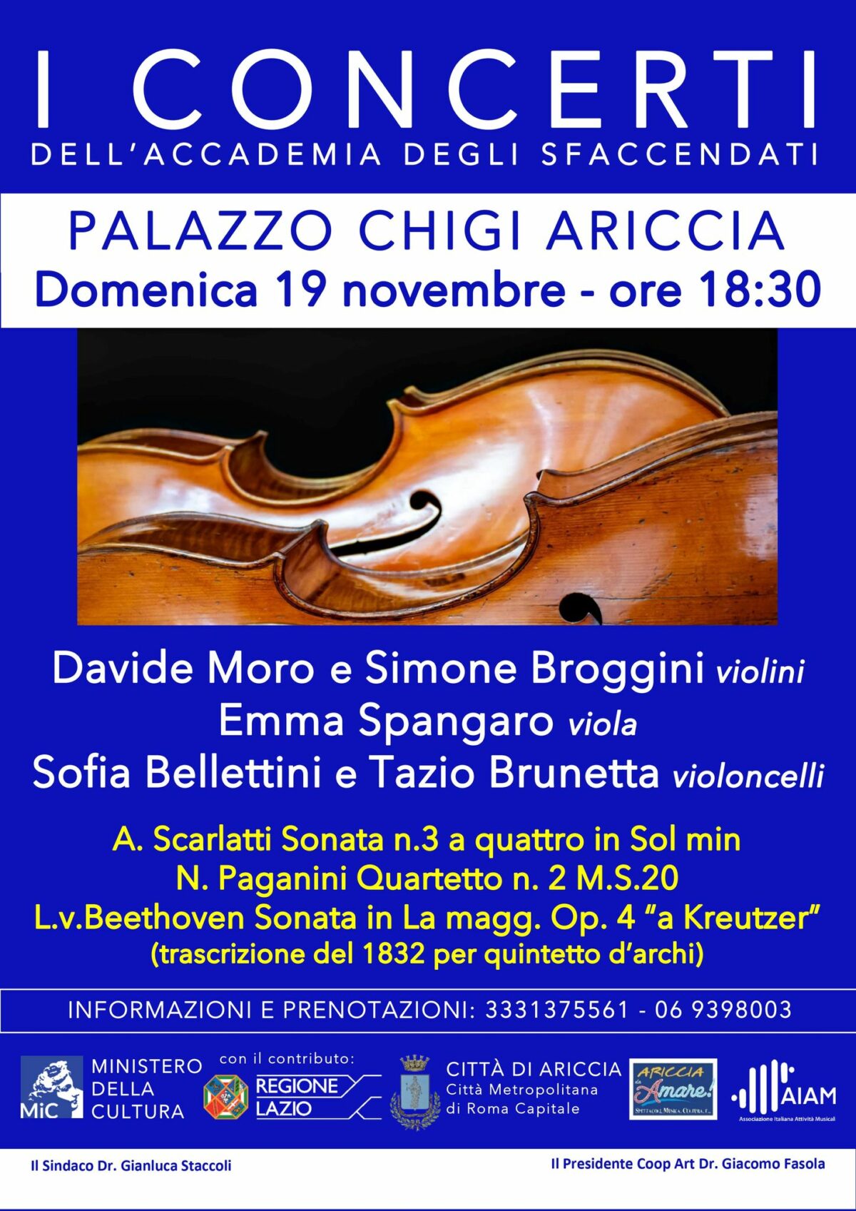Quartetto Alfieri al Palazzo Chigi di Ariccia