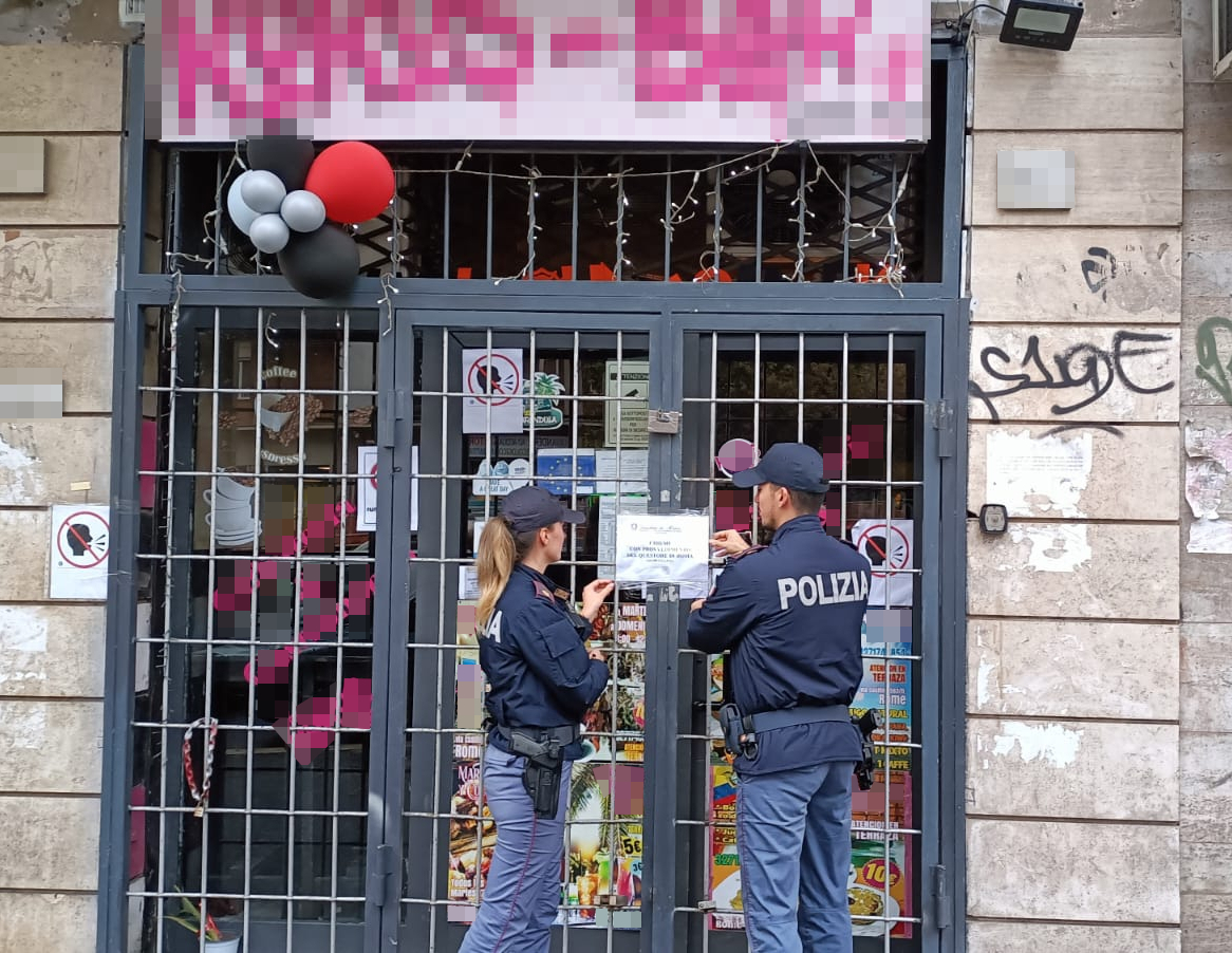sospensione della licenza per 15 giorni ad un esercizio commerciale in via Casilina