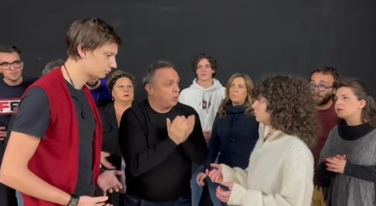 Gabriele Cirilli e gli allievi
