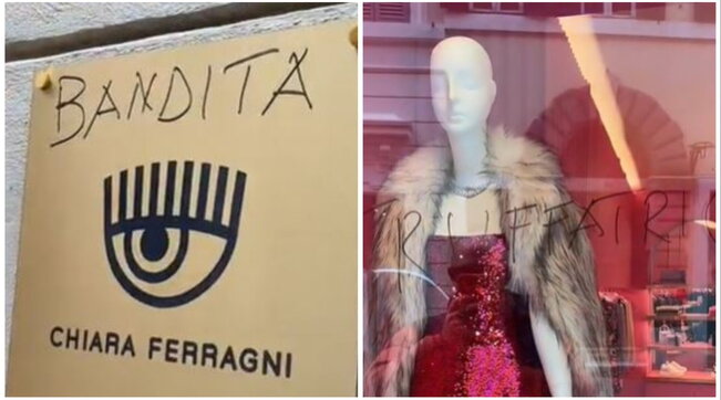 Chiara Ferragni vandalizzato