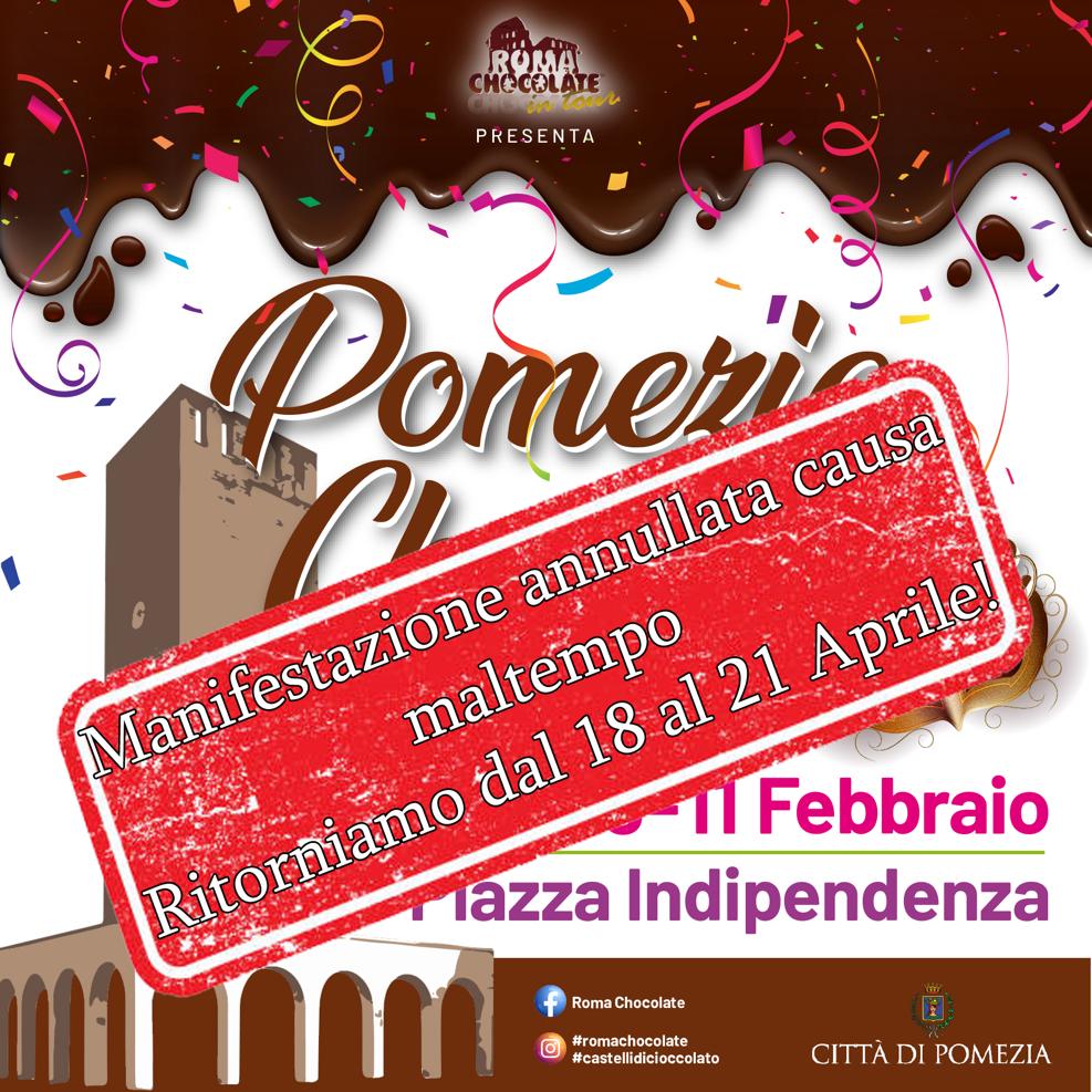 Posticipata Pomezia Chocolate a causa del maltempo previsto