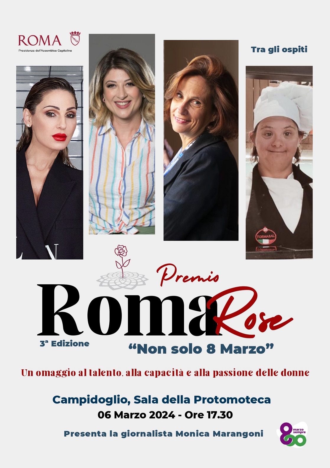 “RomaRose – Non solo 8 marzo” il 6 marzo in Campidoglio