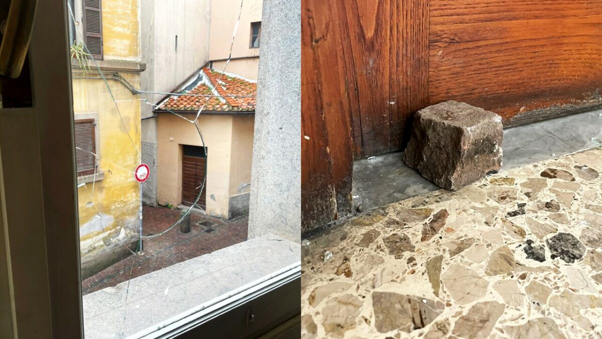 Grossa pietra lanciata